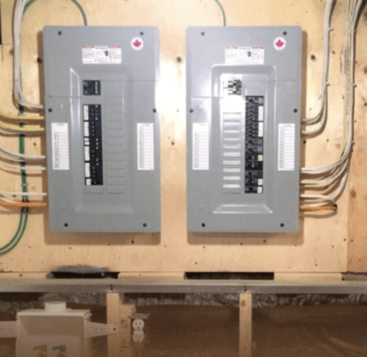 Image of a electrical panel, that source electric has worked on