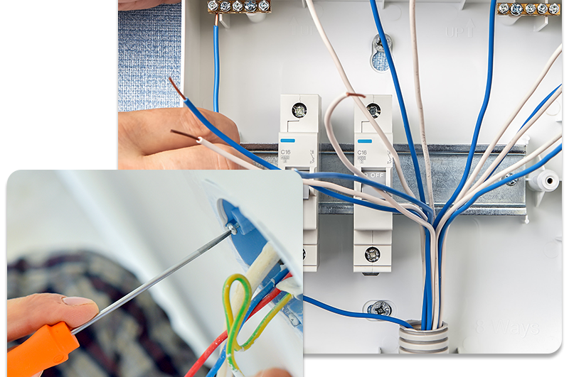 Image of residential wiring and panels